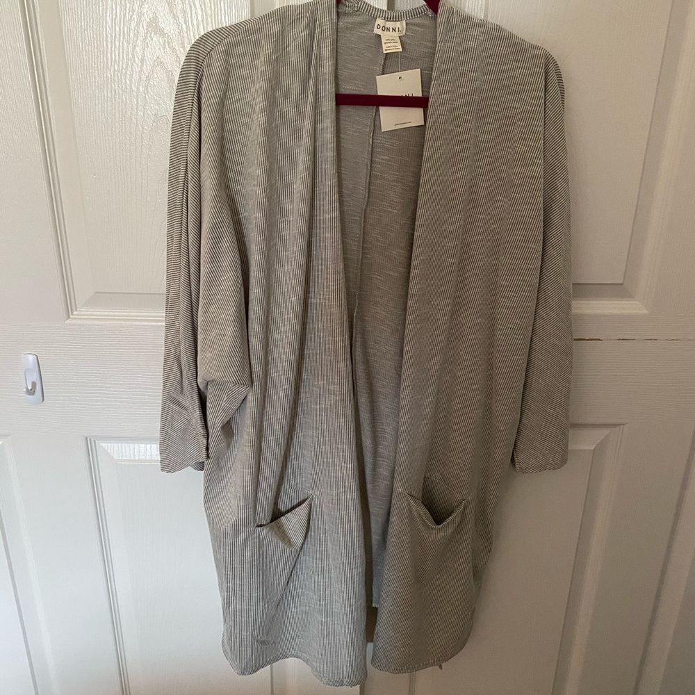 Donni Ribbed Sweater Coat